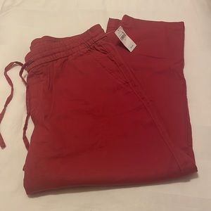 Gap Factory linen easy pant - size L - pink rose - NWT - drawstring